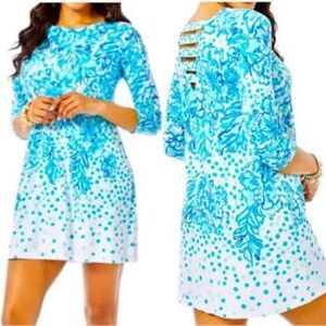 Lilly Pulitzer Ophelia Swing Dress Karma Camellia Blue White  Xl